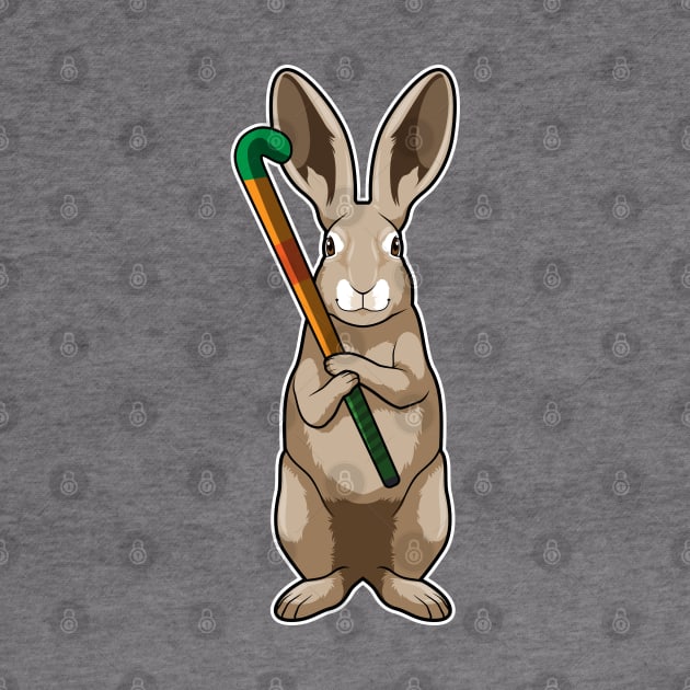 Bunny at Hockey with Hockey stick by Markus Schnabel